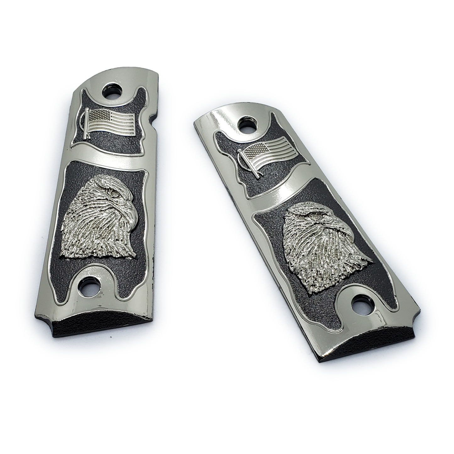 Metal 1911 GRIPS Full size Bald Eagle US Flag Grip