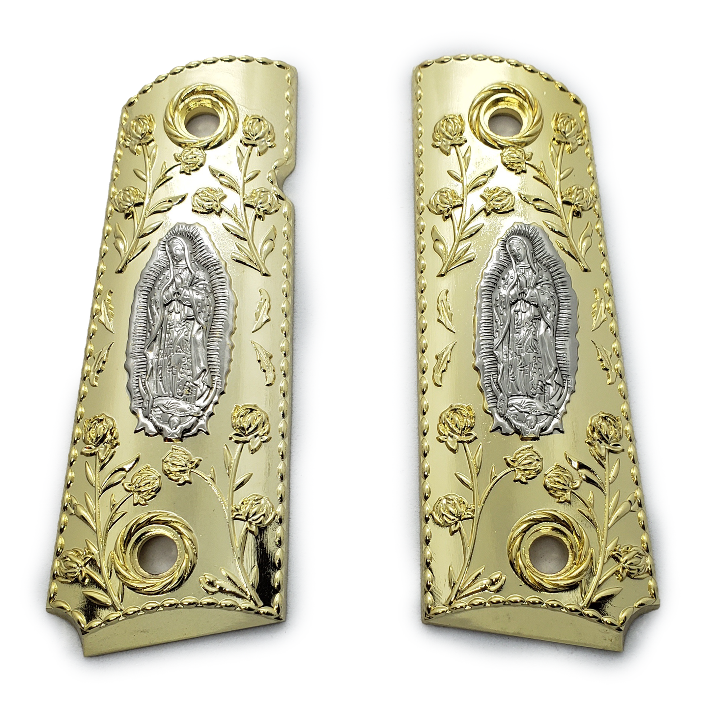 1911 GRIPS FULL SIZE - Metal - Virgin Mary Scroll W Ambi Safety #T-VM01