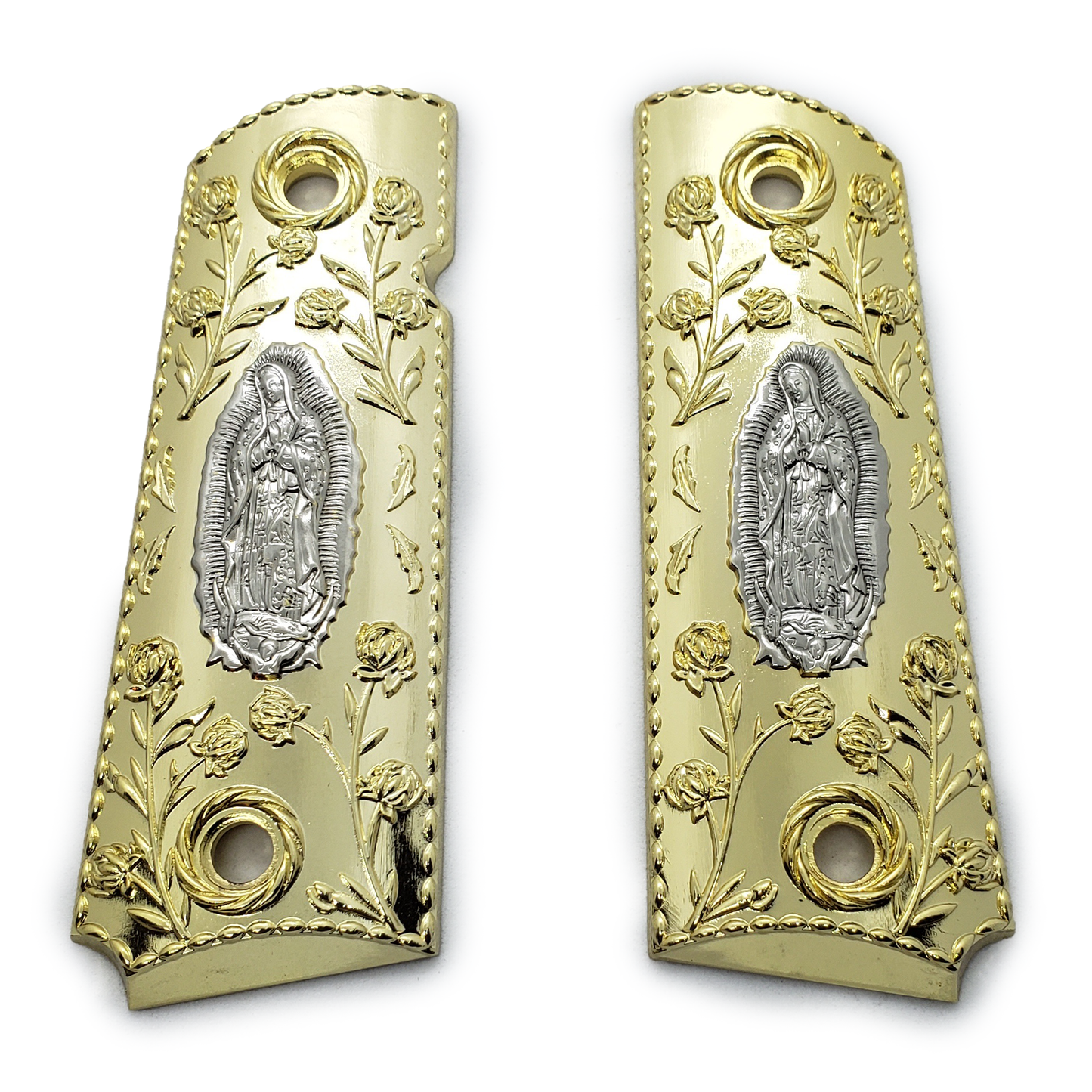 1911 GRIPS FULL SIZE - Metal - Virgin Mary Scroll W Ambi Safety #T-VM04