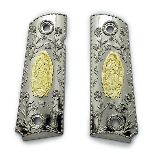 1911 GRIPS FULL SIZE - Metal - Virgin Mary Scroll W Ambi Safety #T-VM01