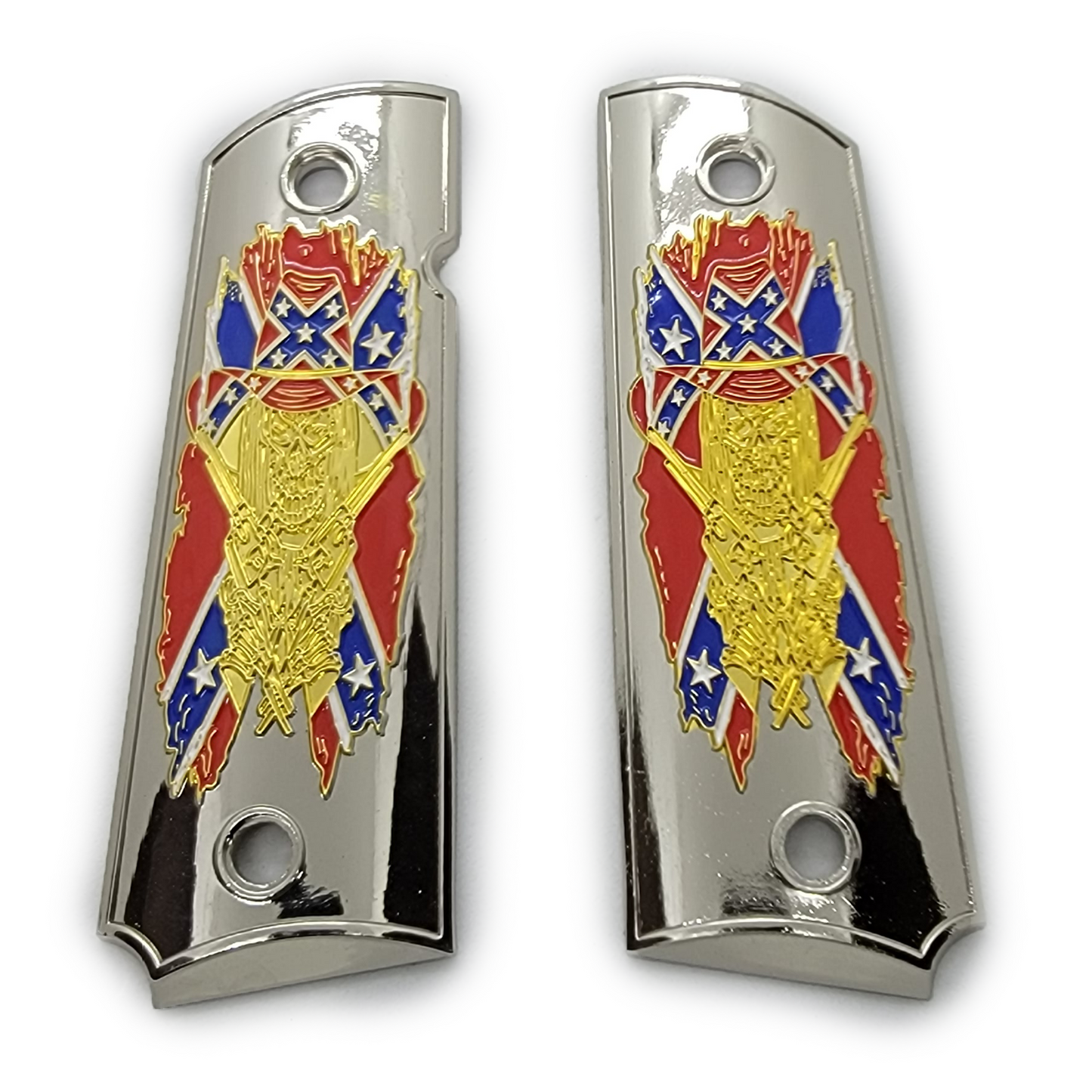 1911 Full size Metal grips / Flag W Ambi Safety 4 Colors Available #T-DF01