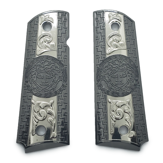 1911 FULL SIZE GOVERNMENT GRIPS 2 TONES Black Nickel #T-T3293