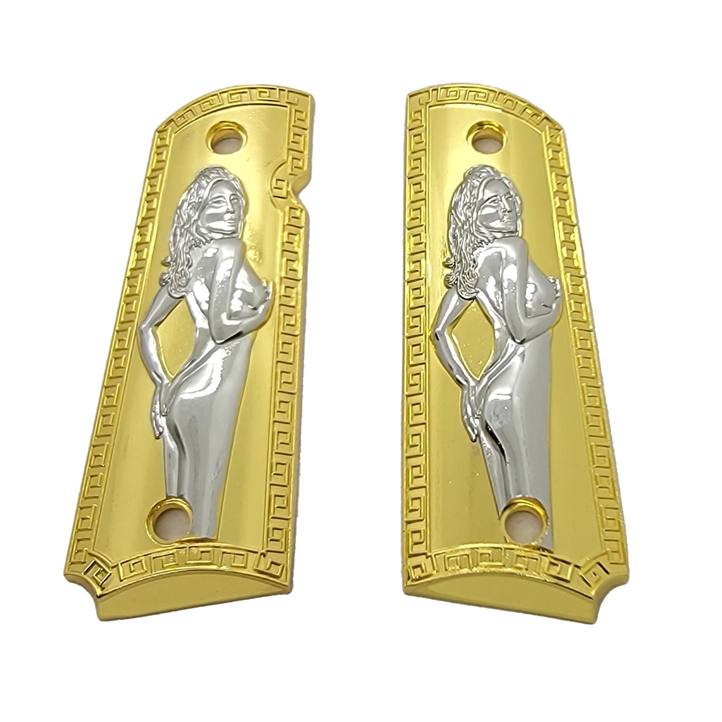 1911 COLT FULL SIZE  Nude Gold Nickel Ambi Cut 1