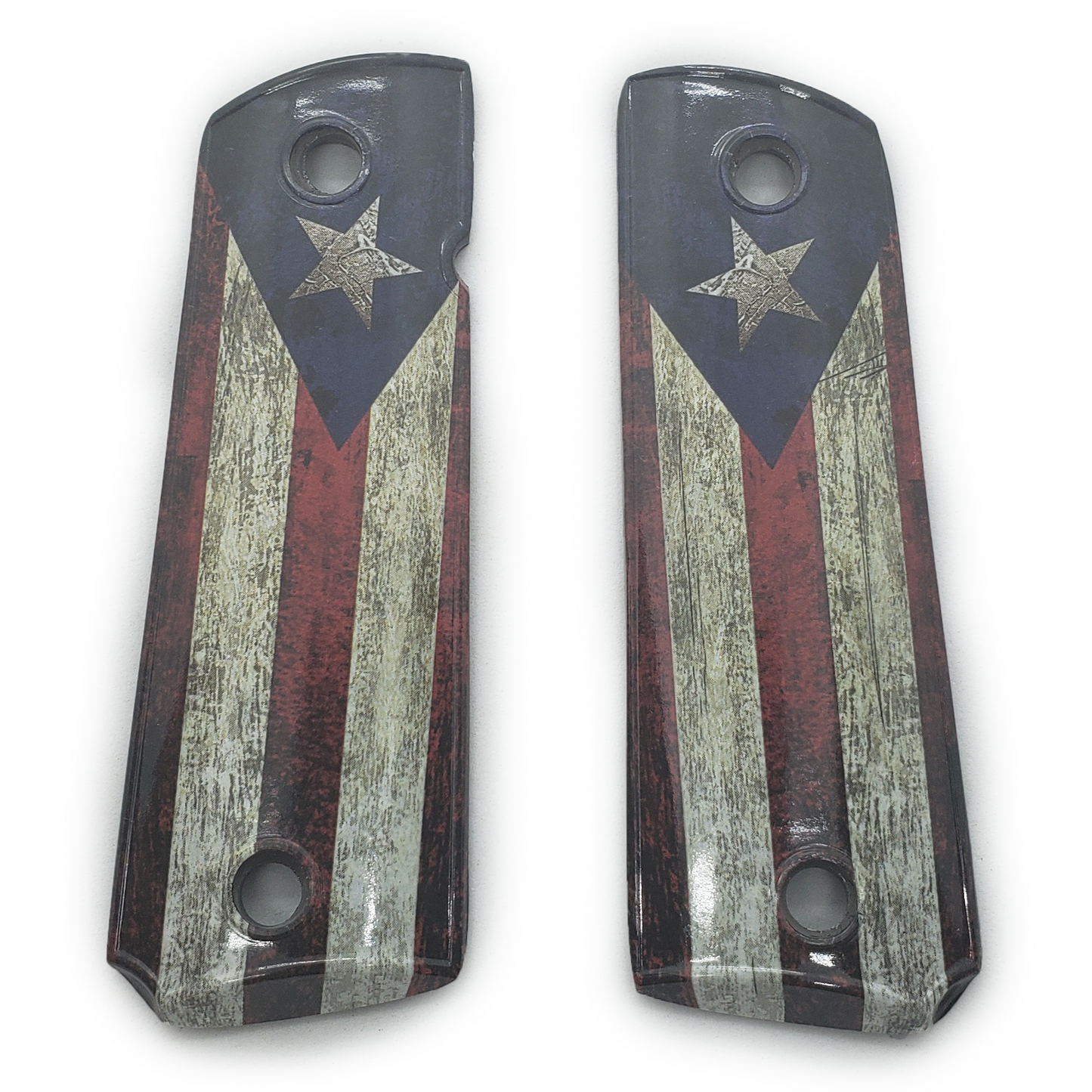 1911 Full Size PISTOL GRIPS Puerto Rico Flag Smooth [F29]