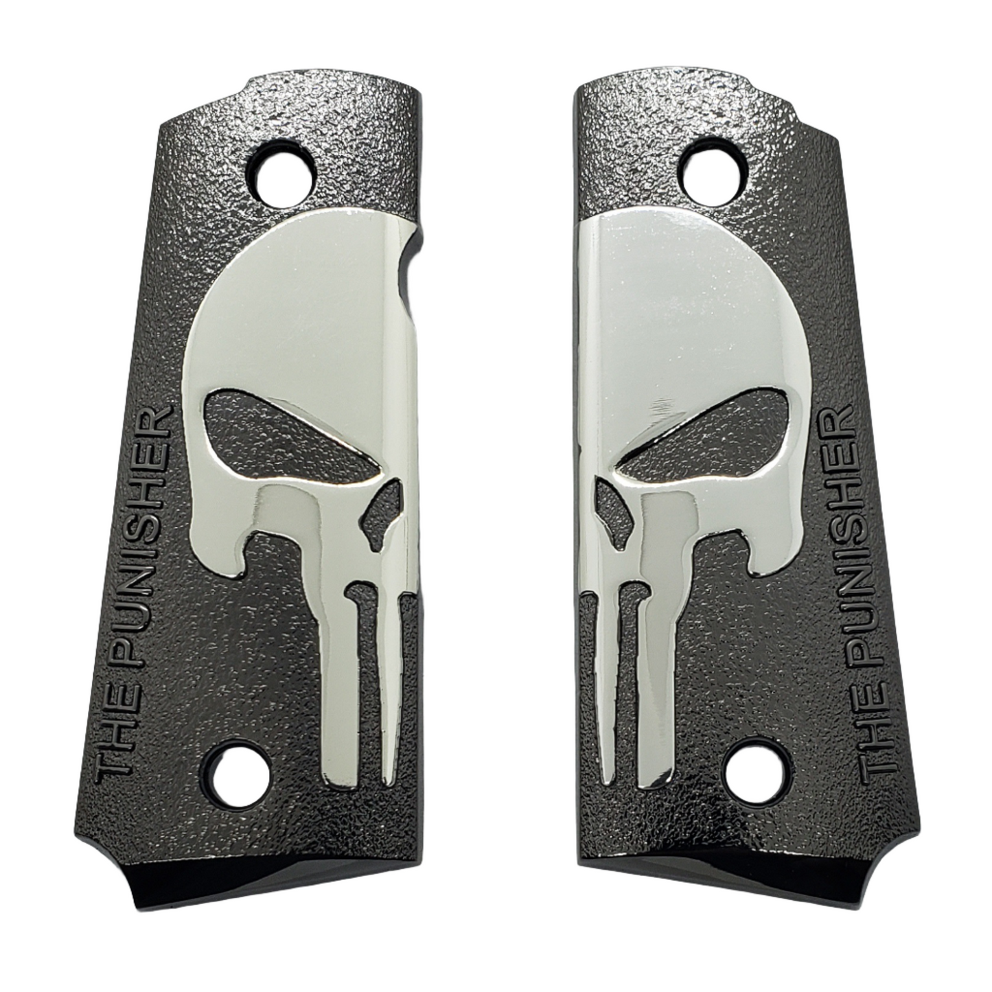 1911 COLT COMPACT OFFICER GRIPS SKULL BLACK GOLD