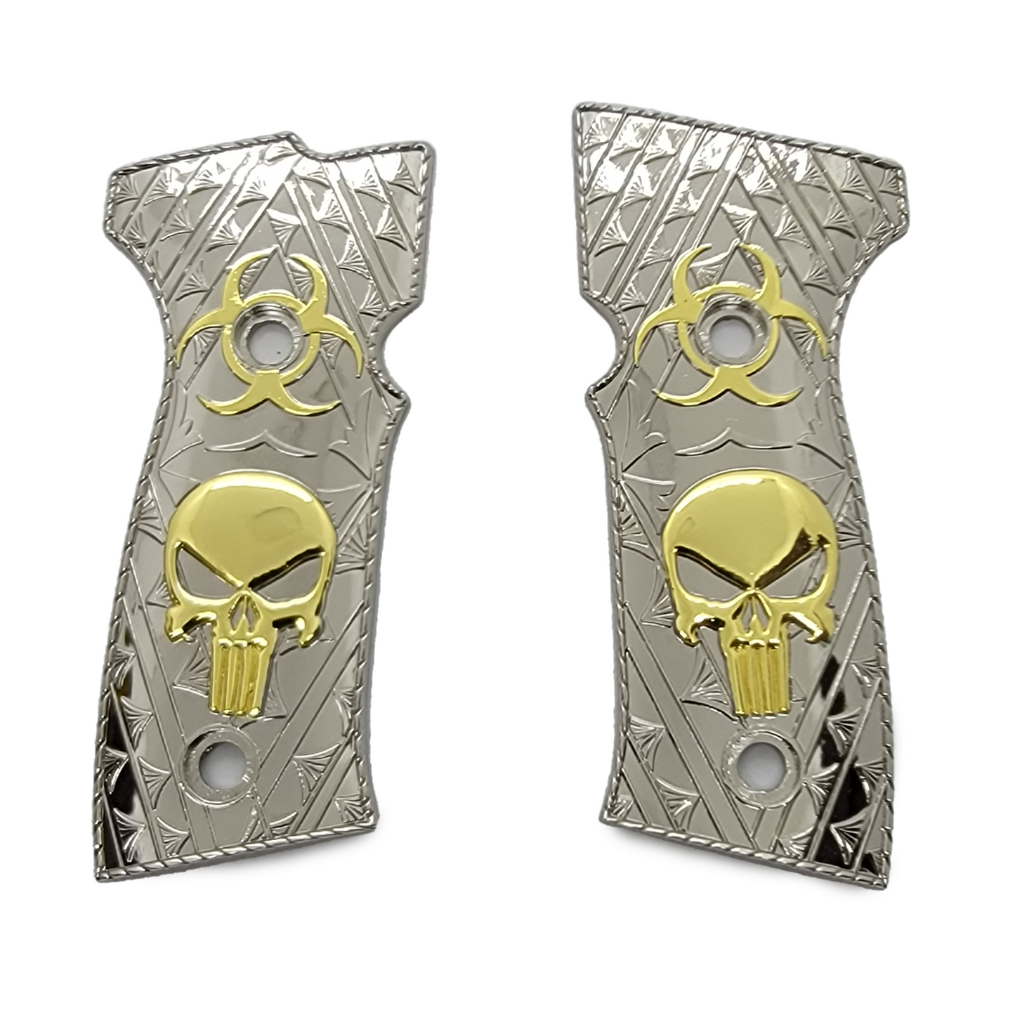 Sig Sauer P320 AXG Metal Grip Panels Bio-Hazard / Skull P-320NG