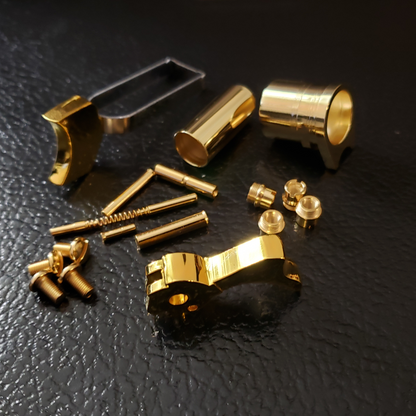 1911 Parts Steel Polished 24K Real Gold 45ACP 38 super 9mm