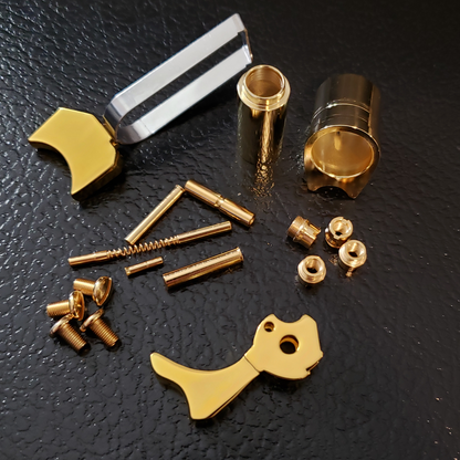 1911 Parts Steel Polished 24K Real Gold 45ACP 38 super 9mm