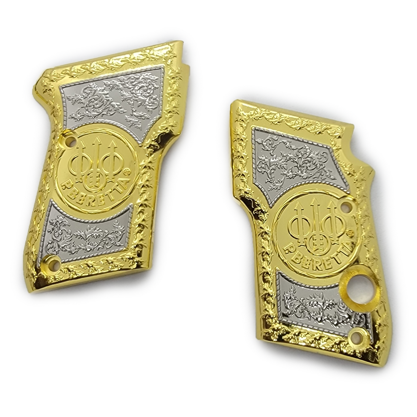 BERETTA 21A Bobcat 3032 Tomcat Metal Grips - Beretta Black Gold #T-TC04