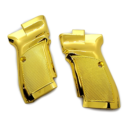 CZ 83 - 82 grips Metal Checkered gold plated CZ83 CZ82 Pistol Grips