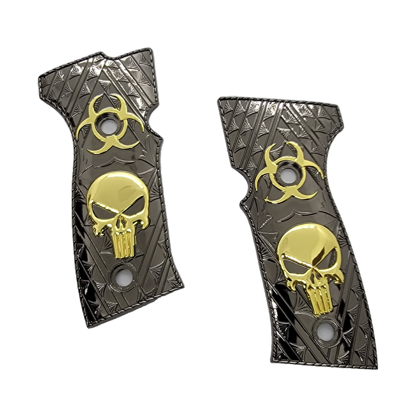 Sig Sauer P320 AXG Metal Grip Panels Bio-Hazard / Skull P-320NG