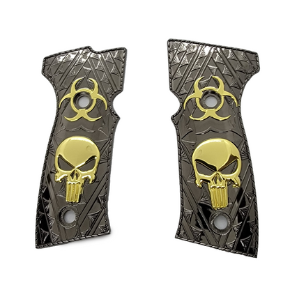 Sig Sauer P320 AXG Metal Grip Panels Bio-Hazard / Skull P-320BG