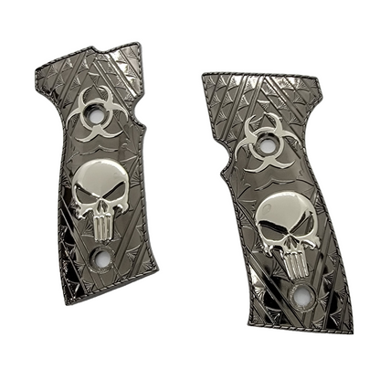 Sig Sauer P320 AXG Metal Grip Panels Bio-Hazard / Skull P-320BG