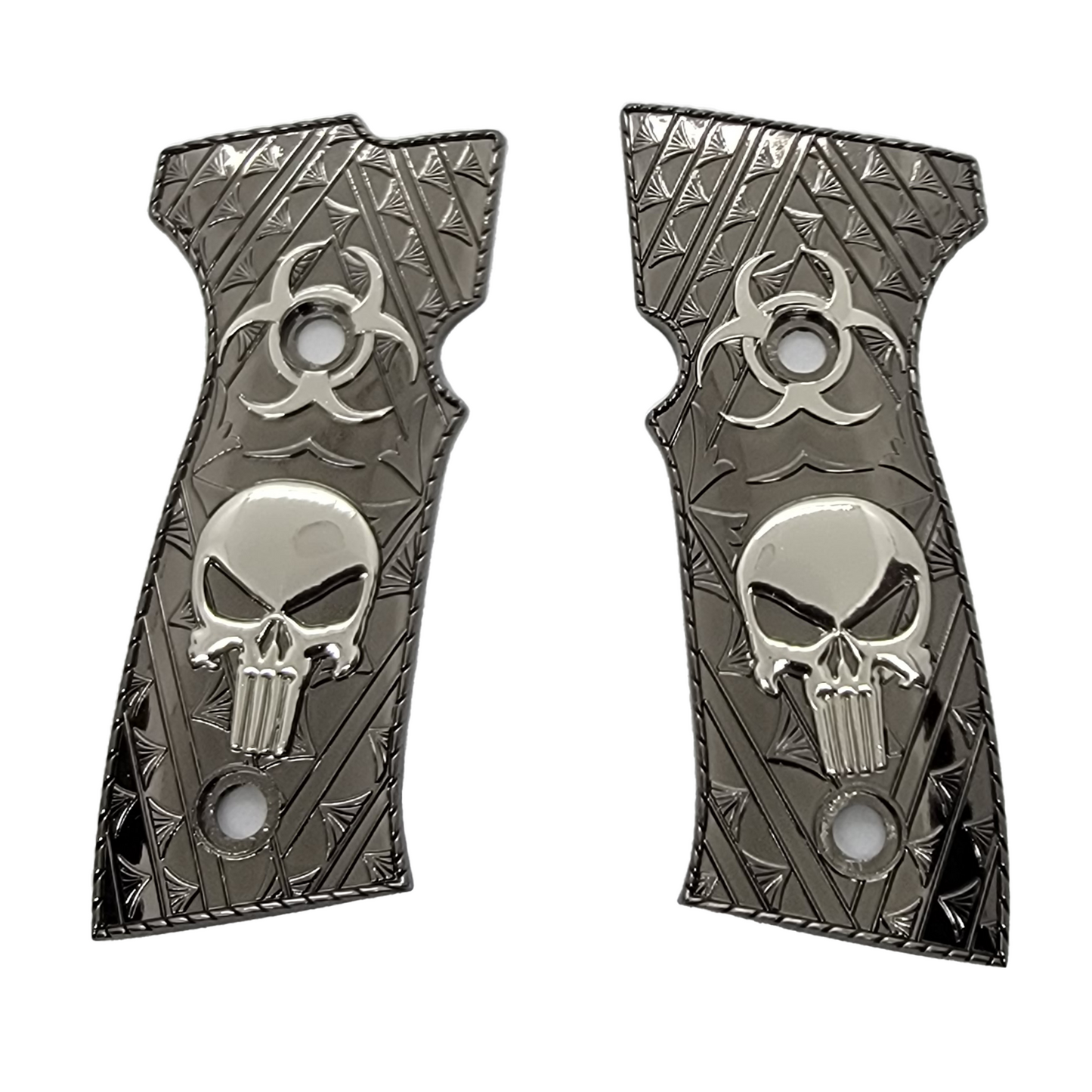 Sig Sauer P320 AXG Metal Grip Panels Bio-Hazard / Skull P-320BN