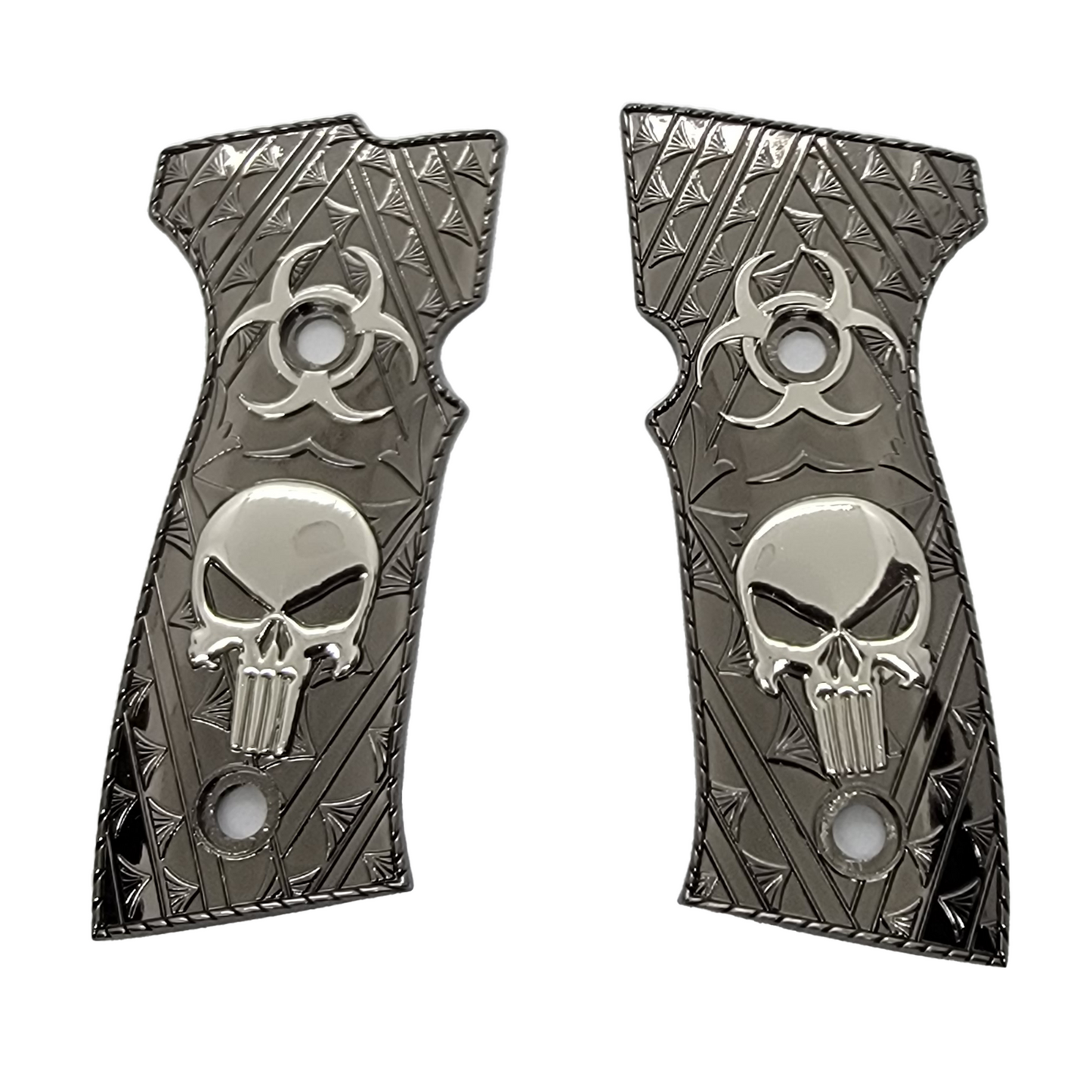 Sig Sauer P320 AXG Metal Grip Panels Bio-Hazard / Skull P-320NG