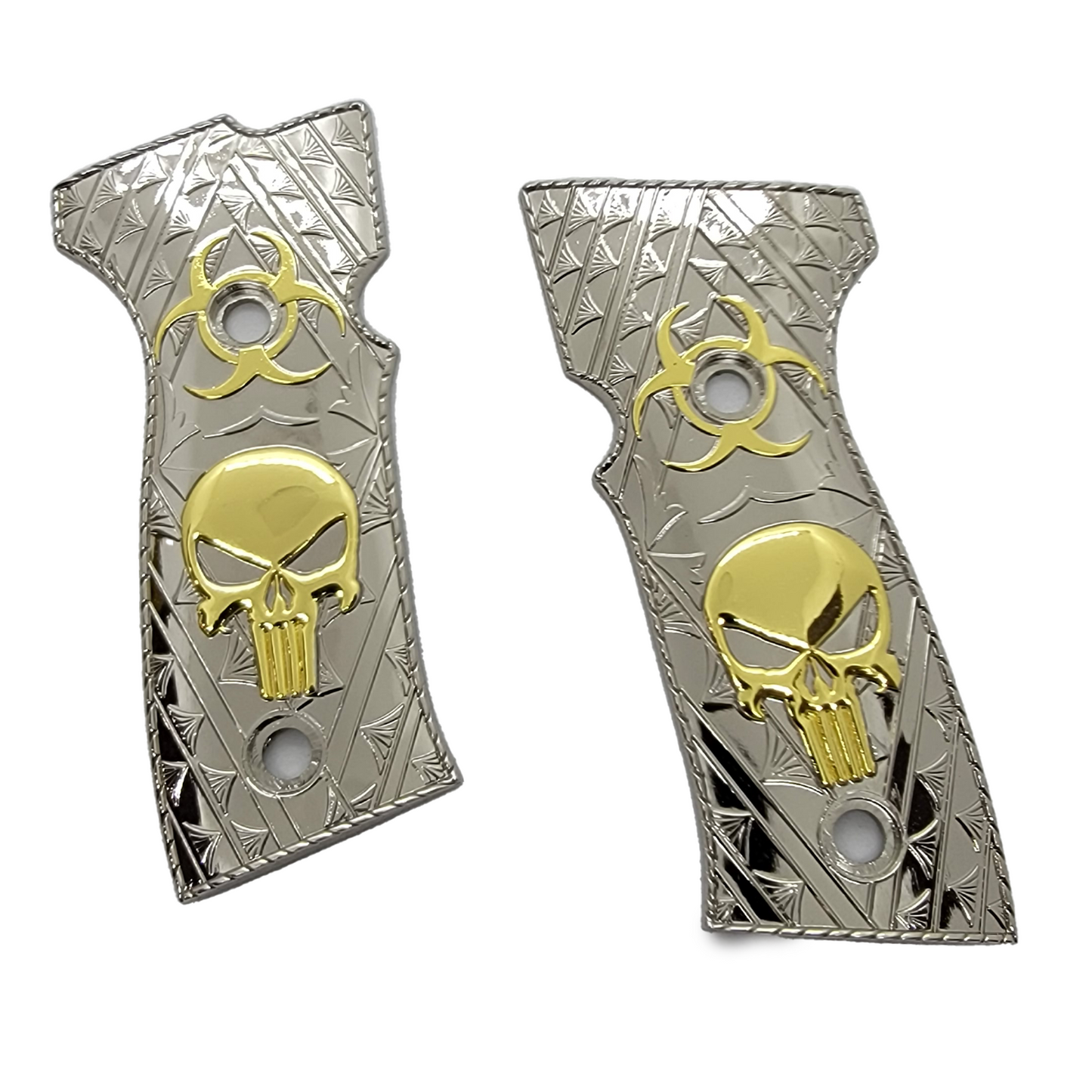 Sig Sauer P320 AXG Metal Grip Panels Bio-Hazard / Skull P-320BG