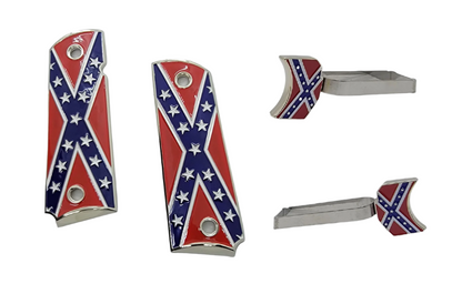 Clearance Sale Combo Dixie Flag Set Trigger and Grips Gold Nickel or Black