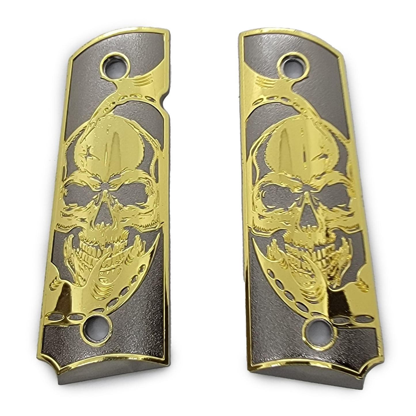 Skull 1911 FULL SIZE GRIPS  W AMBI CUT#T-S014