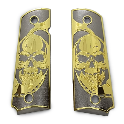 Skull 1911 FULL SIZE GRIPS  W AMBI CUT#T-S014