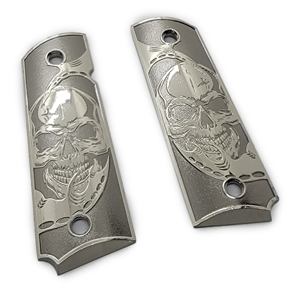 Skull 1911 FULL SIZE GRIPS  W AMBI CUT#T-S011