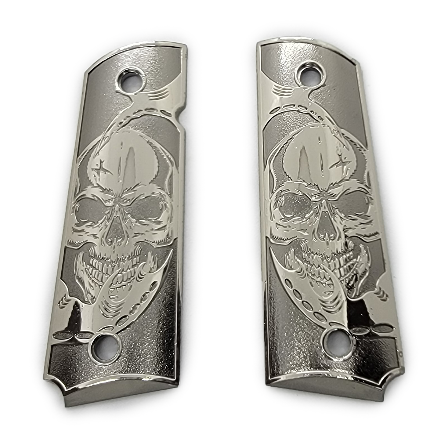 Skull 1911 FULL SIZE GRIPS  W AMBI CUT#T-S011