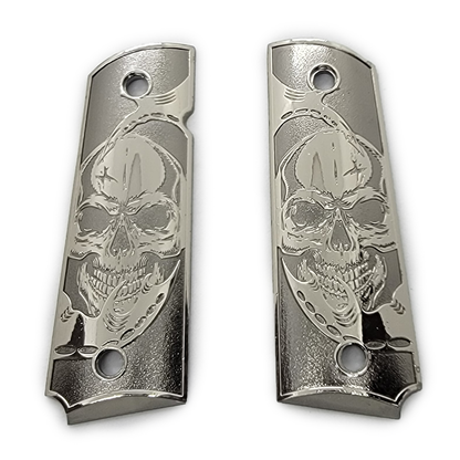 Skull 1911 FULL SIZE GRIPS  W AMBI CUT#T-S014