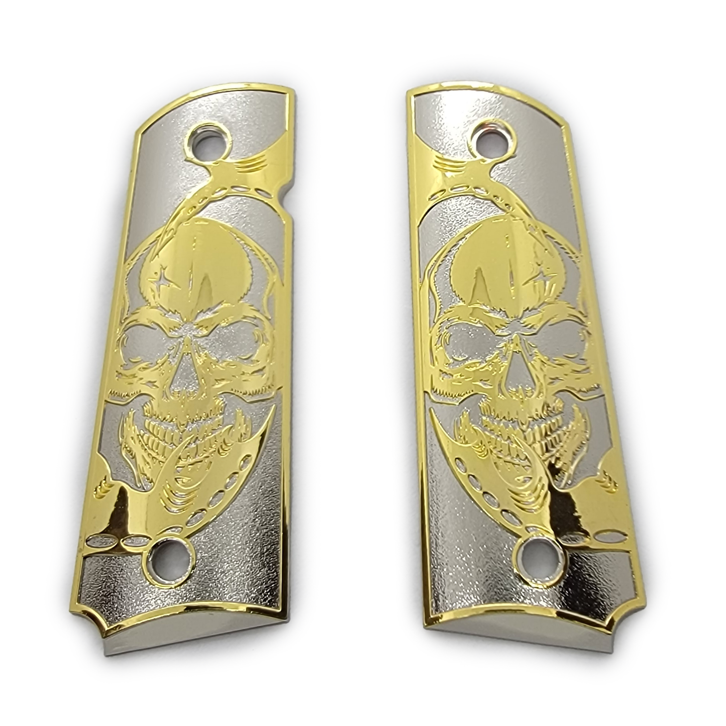 Skull 1911 FULL SIZE GRIPS  W AMBI CUT#T-S014