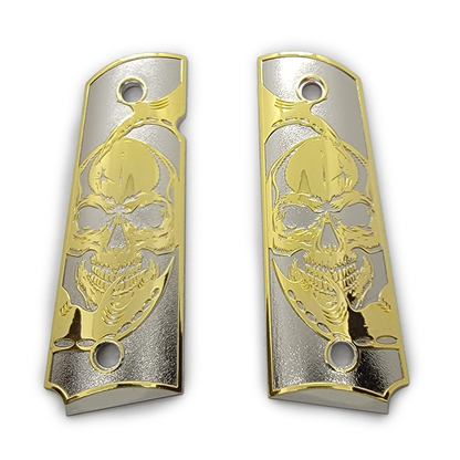 Skull 1911 FULL SIZE GRIPS  W AMBI CUT#T-S014