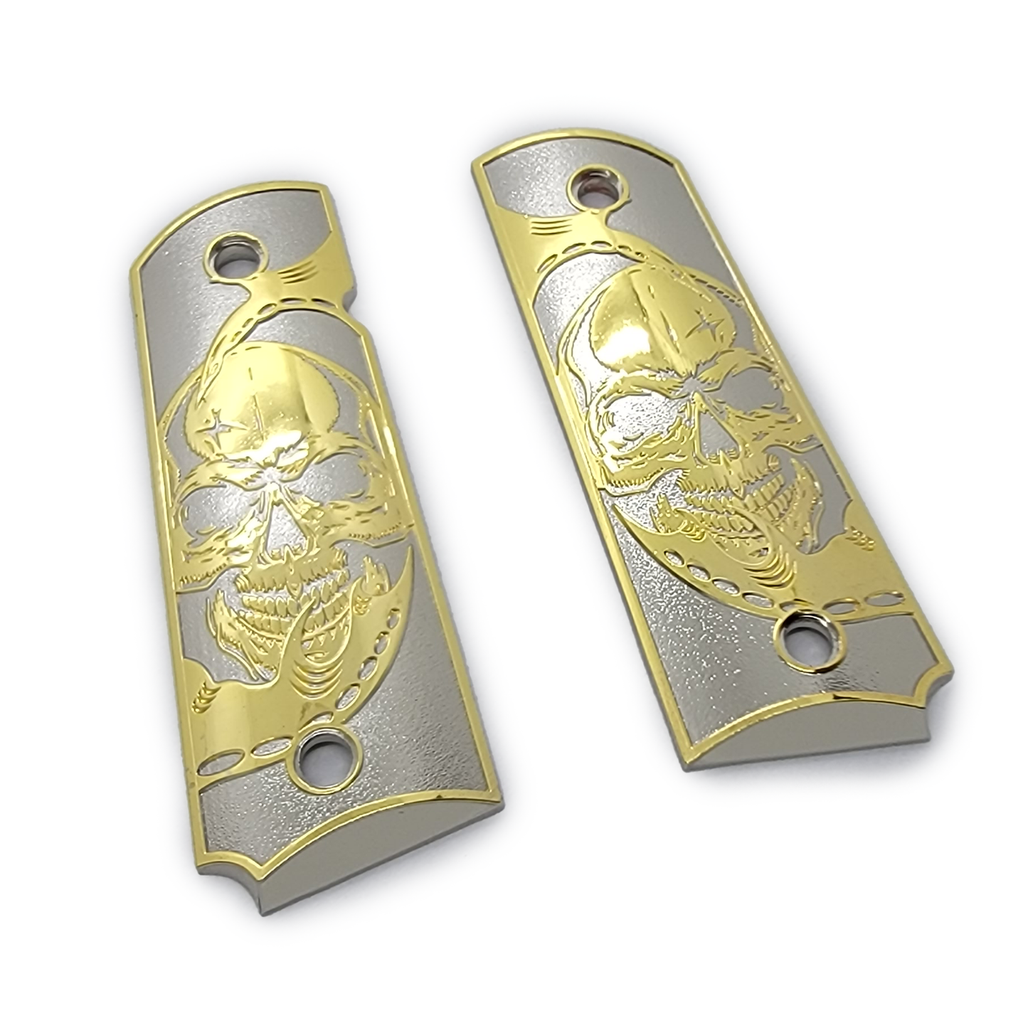 Skull 1911 FULL SIZE GRIPS  W AMBI CUT#T-S014
