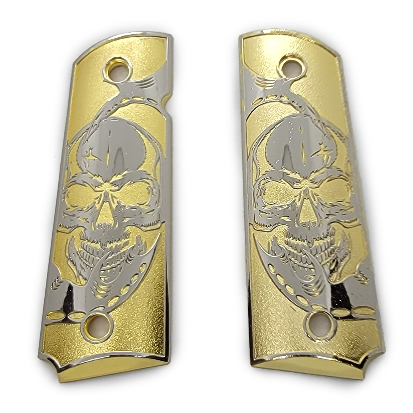 Skull 1911 FULL SIZE GRIPS  W AMBI CUT#T-S014