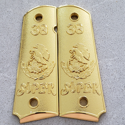 1911 GUN GRIPS 38 Super Gold Plated Ambi Safety #T-T347