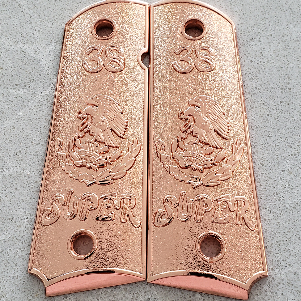 1911 GUN GRIPS 38 Super Gold Plated Ambi Safety #T-T347