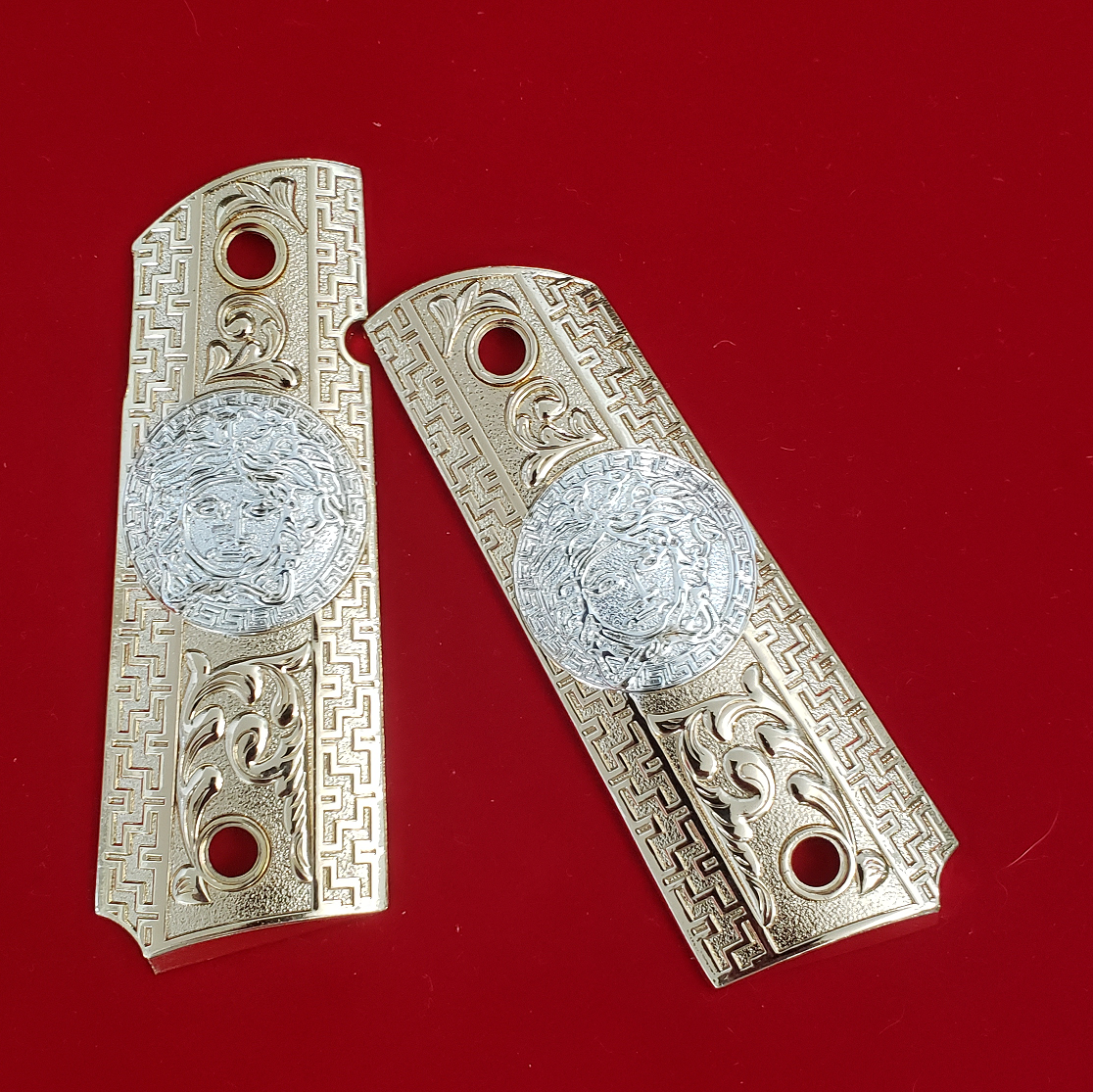 1911 FULL SIZE GOVERNMENT GOLD/SILVER GRIPS #T-T948