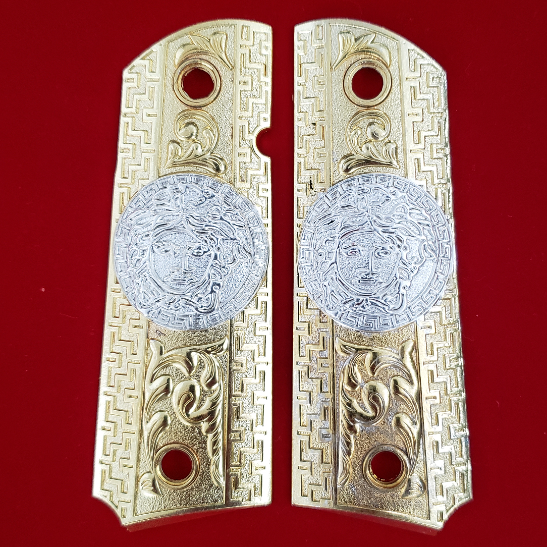 1911 FULL SIZE GOVERNMENT GOLD/SILVER GRIPS #T-T948