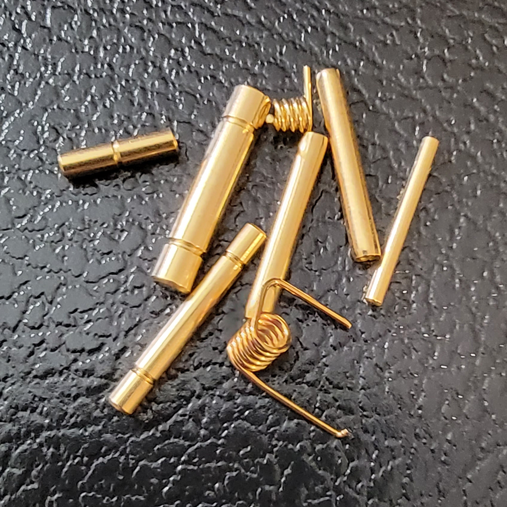 Springfield Armory XDS (3.3) 45ACP pistol parts: Backstrap, pins and springs 24K Gold Plated