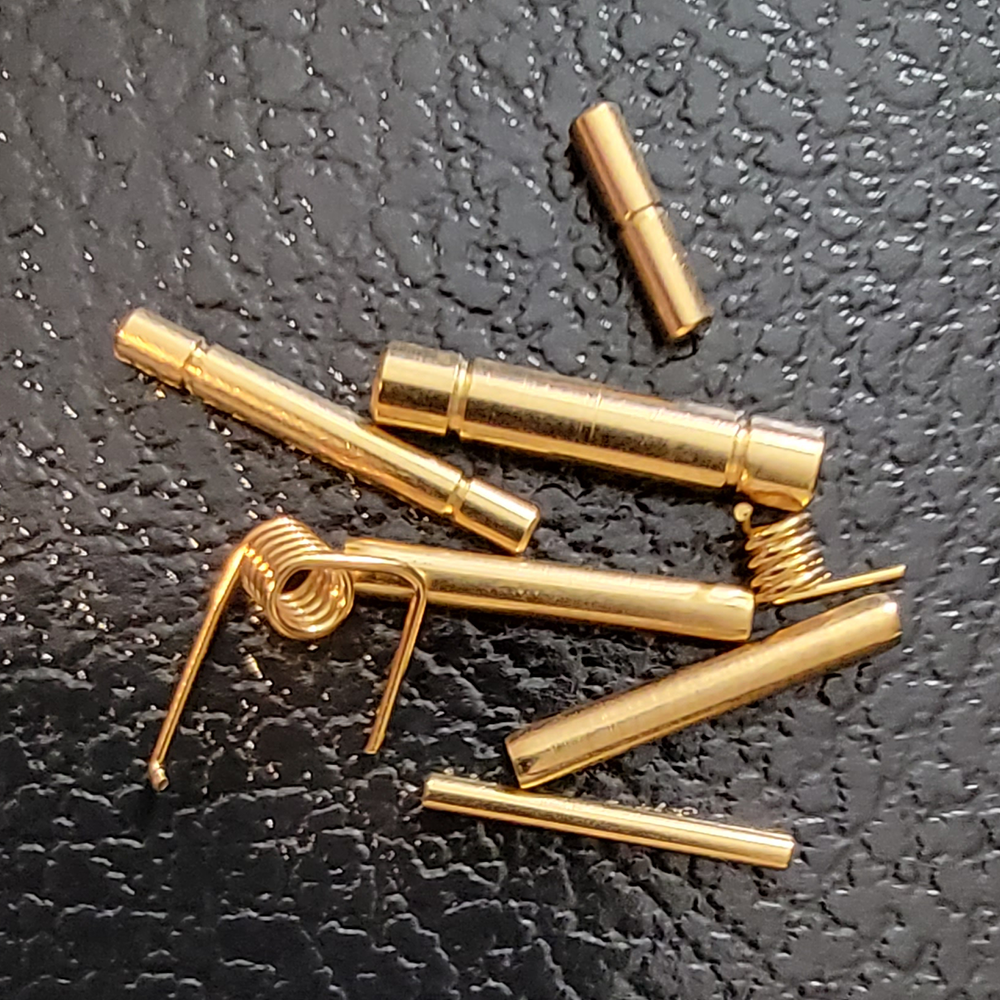 Springfield Armory XDS (3.3) 45ACP pistol parts: Backstrap, pins and springs 24K Gold Plated